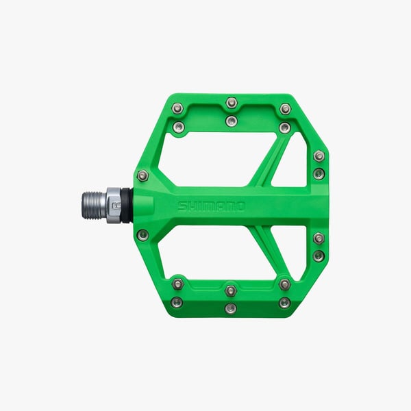 Shimano PD-GR400 Flat Pedal pedaler, grön
