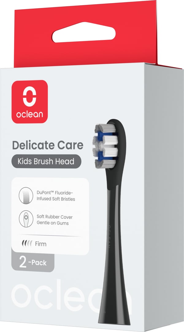 Oclean Delicate Care Kids borsthuvuden, 2 st, svart