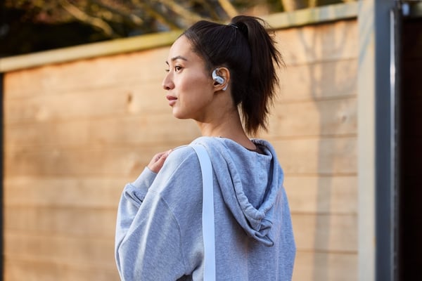 SHOKZ OpenFit 2+ trådlösa öronbygelhörlurar, svart