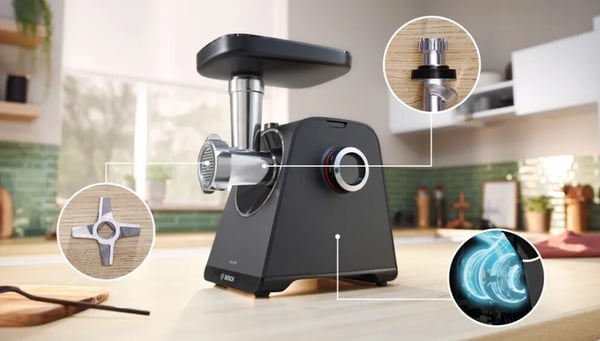 Bosch Serie 4 MultiPower MFWS440B köttkvarn, 1900 W, svart