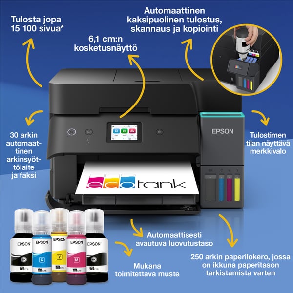 EcoTank ET-4950 multifunktionsskrivare med arkmatning