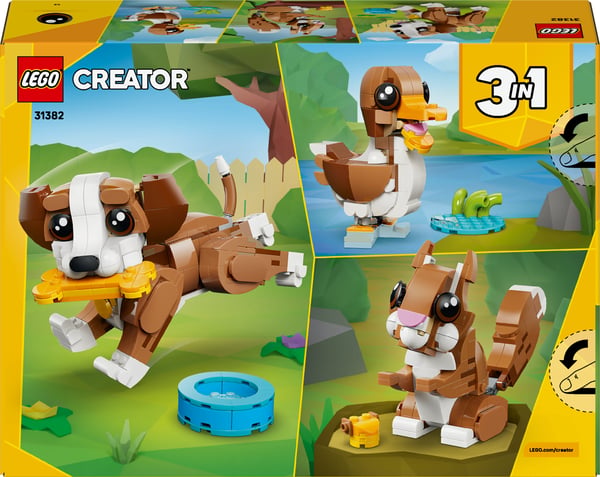 LEGO Creator 31382 Söta djur: Lekfull hundvalp 3-i-1