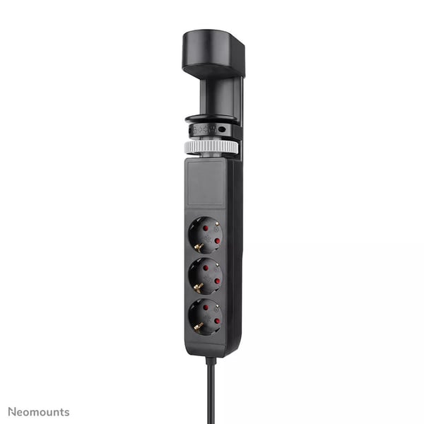 Neomounts DS22-840BL6 grenuttag för skrivbord med USB-portar, svart