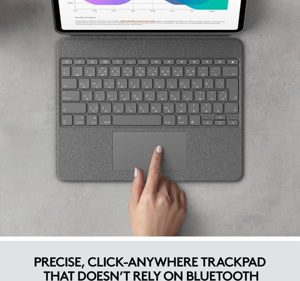 Logitech Combo Touch -tastatur/beskyttelsesskal, 12,9" iPad Pro (5. og 6. generation)