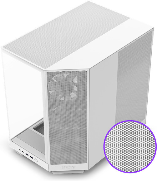 NZXT H6 Flow RGB ATX -chassi med panorama fönster, svart