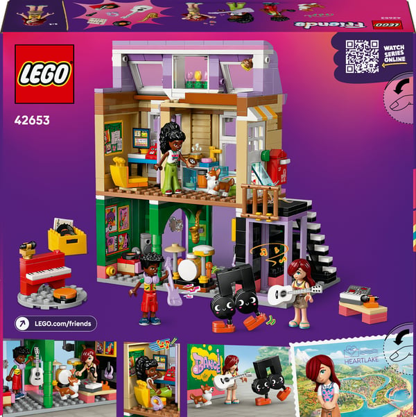 LEGO Friends 42653 - Musikaffär och bostad