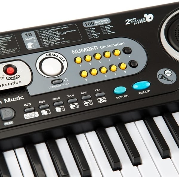 Musik Keyboard och mikrofon