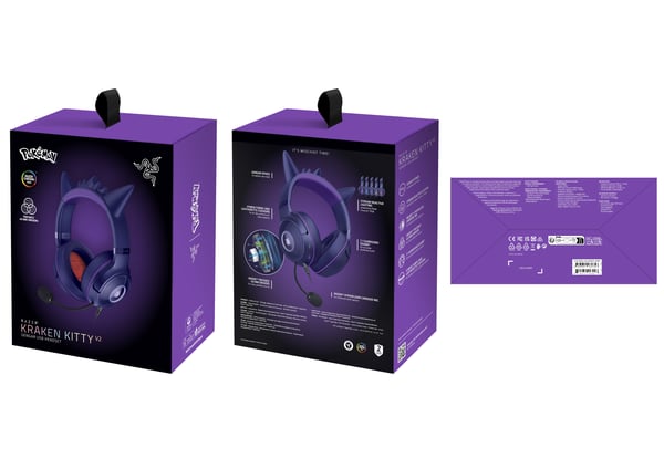 Razer Kraken Kitty V2 Pokemon Gengar Specialutgåva