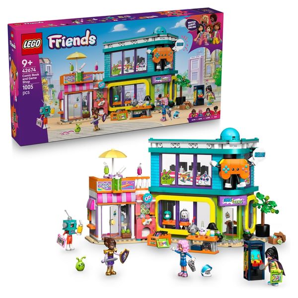 LEGO Friends 42674 - Serietidnings- och spelbutik