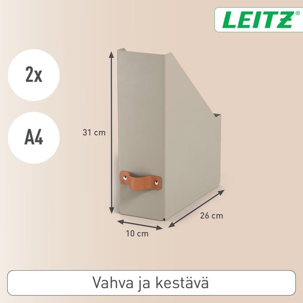 Leitz Puro tidskriftssamlare, 2 st, beige