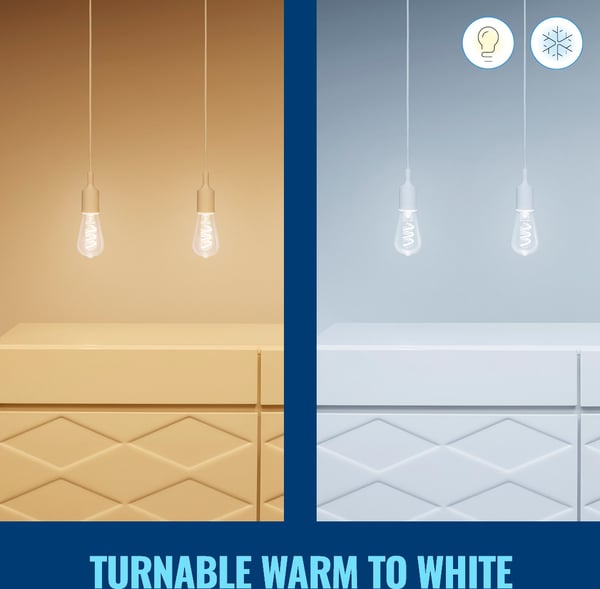 WiZ smartlampe, E27, ST64, RGB, Wi-Fi, 2200-6500 K, 470 lm, 1 stk
