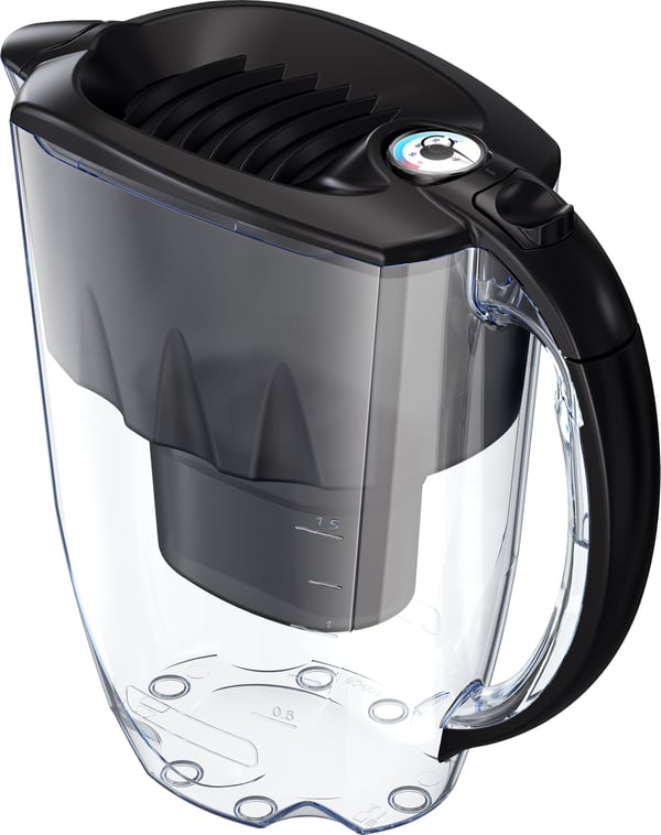 Aquaphor Amethyst MF+ vattenreningskanna, 2,8 L, svart