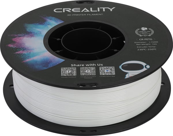 Creality CR-PETG filament för 3D-skrivare, 1,75 mm, vit