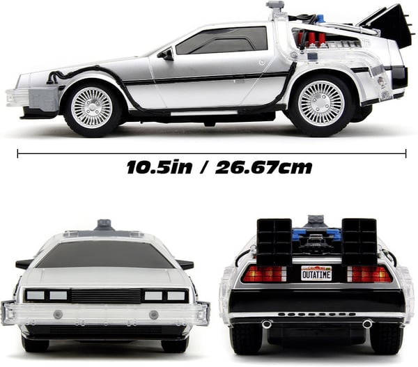 Jada Back to the Future RC Time Machine -radiostyrd bil, 1:16