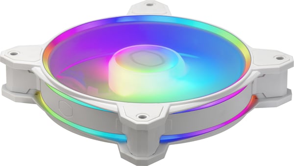 Cooler Master MasterFan MF120 Halo² ARGB -ventilator, 120 mm, hvid, 3-pack