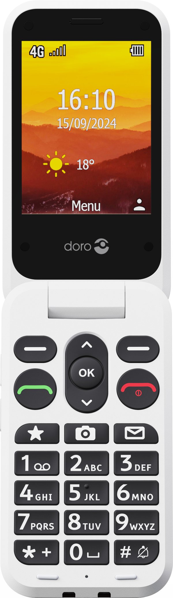 Doro Leva L31 -basistelefon, svart / vit