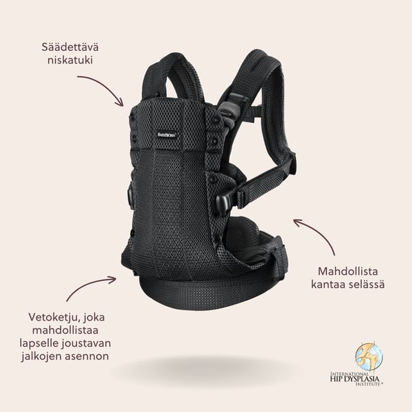 BabyBjörn Harmony 3D Mesh bärsele, svart