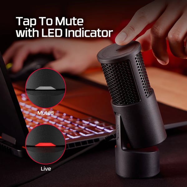 HyperX Solocast 2 USB-mikrofon, svart