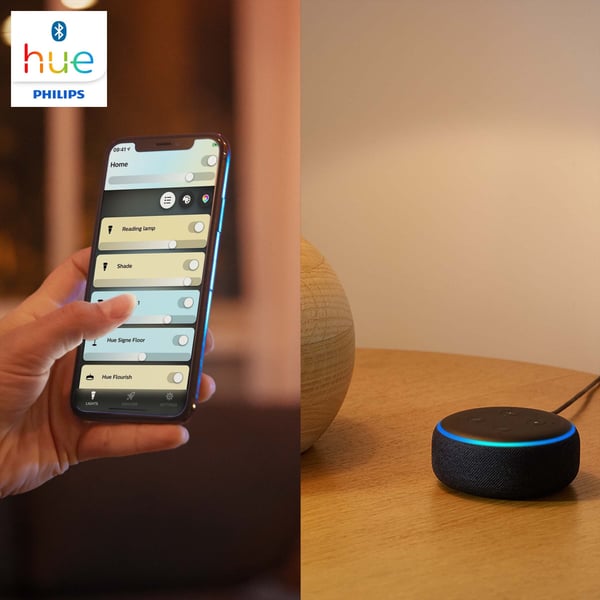 Philips Hue White Ambiance -LED-smartpære, BT, E14, 470 lm