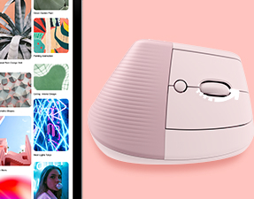 Logitech Lift -mus, rosa