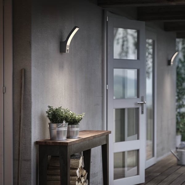 Philips Splay -vägglampa, antracit, 4000K, IR