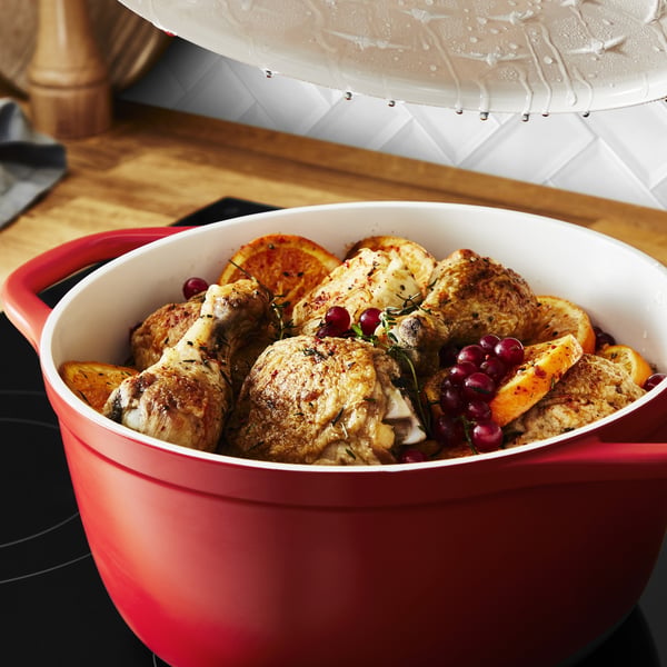 Tefal Air-gryta, 4,7 L, röd