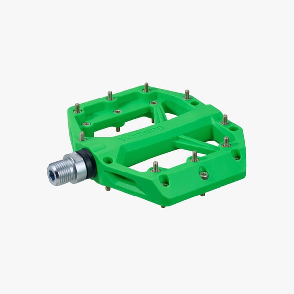 Shimano PD-GR400 Flat Pedal pedaler, grön