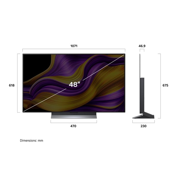 LG 48'' OLED evo G5 – 4K TV med stativ