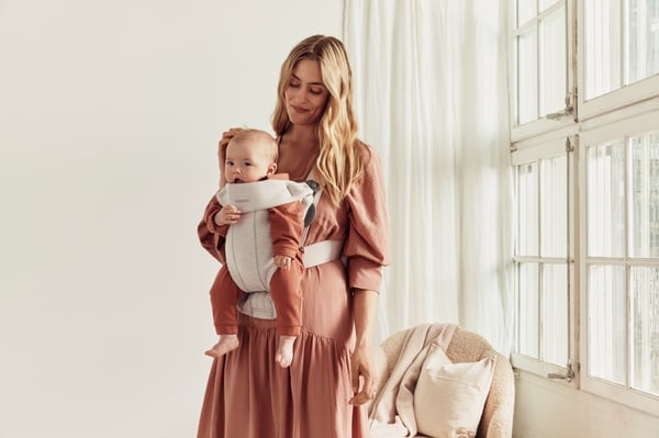 BabyBjörn Mini 3D Jersey kontorsryggsäck, Ljus Beige