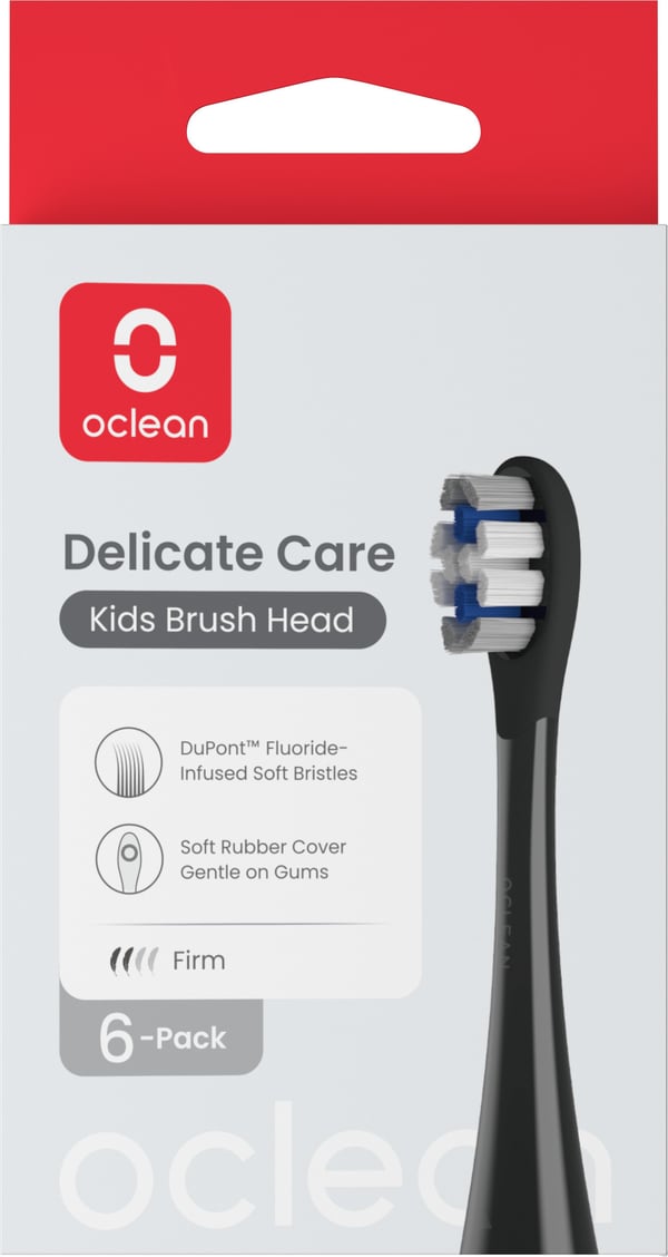 Oclean Delicate Care Kids borsthuvuden, 2 st, svart