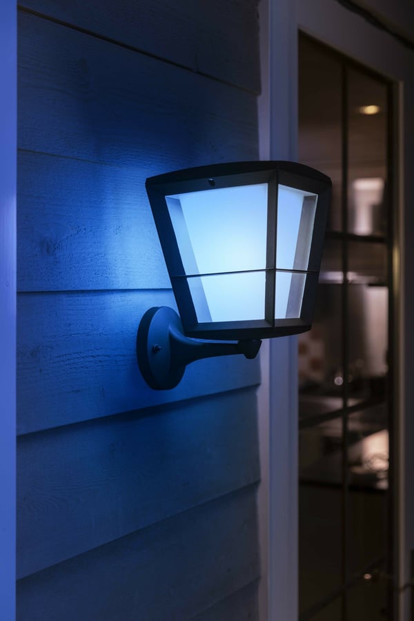 Philips Hue Econic Outdoor-smart lyslygte, opad, sort, 30 cm, 1150 lm