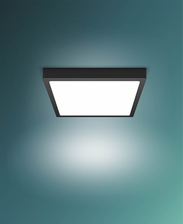 Philips Magneos DL252 -taklampa, kvadratisk, svart, 2000 lm, 2700K