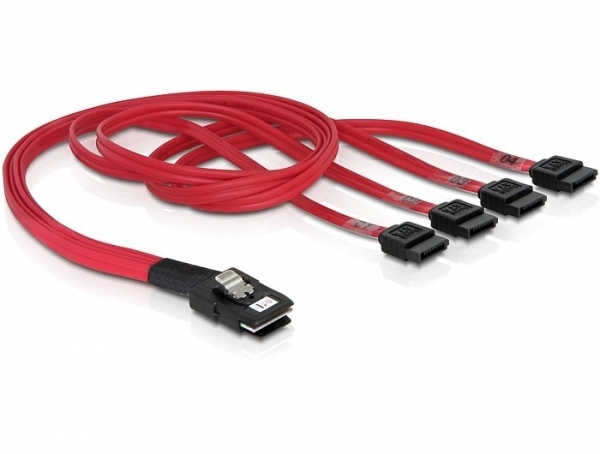 DeLOCK Mini SAS 36pin (SFF8087) - 4 x SATA-kabel, 50cm