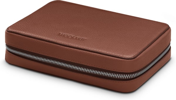 Woolnut Leather Tech Organizer - tilbehørstaske, konjakk