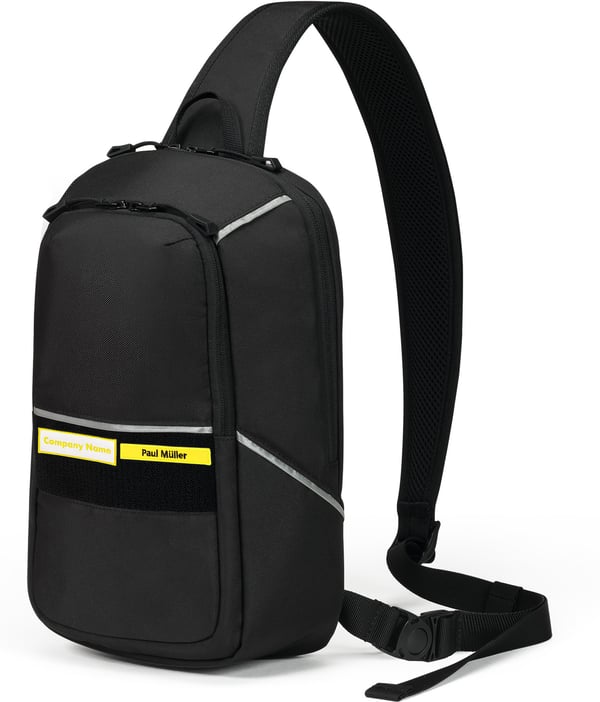 Dicota Sling Bag Reflective - skuldertaske, sort
