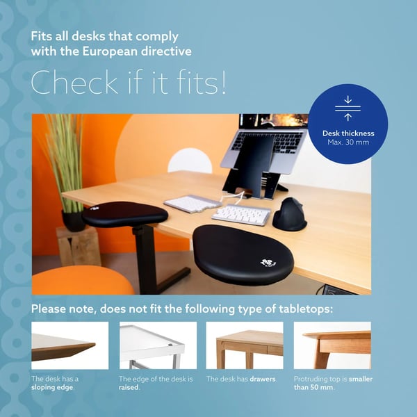 R-Go Split -ergonomiske albuepuder, sort