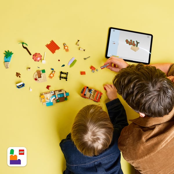 LEGO Bluey 11202 Blueys familjs bilutflykt till stranden