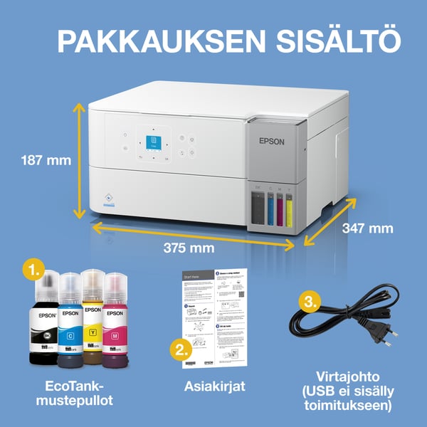 EcoTank ET-2956 multifunktionsskrivare med dubbelsidig utskrift