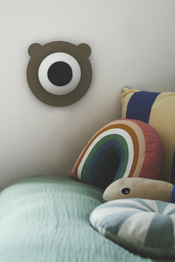 Nordlux Bruna Bear vägglampa, brun