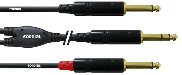 Cordial 6,3 mm - 2 x 6,3 mm - lydkabel, 6 m