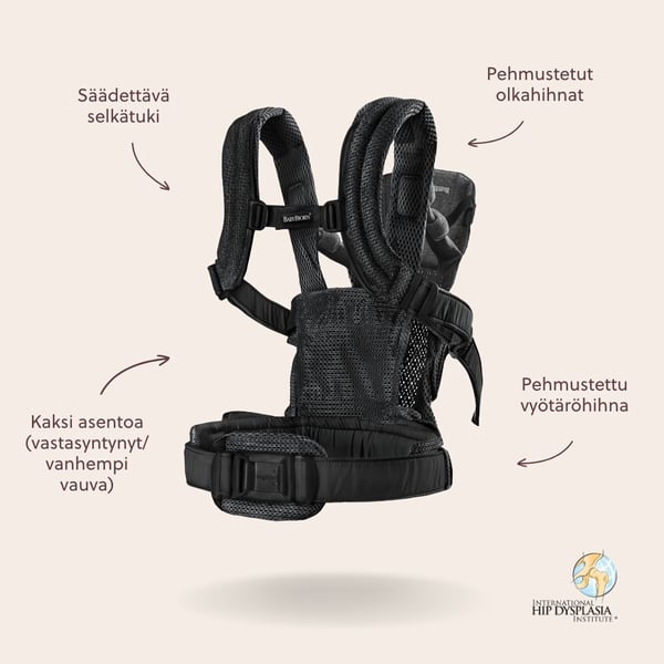 BabyBjörn Harmony 3D Mesh bärsele, svart