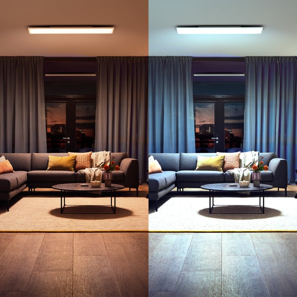 Philips Hue Aurelle taklampa 39 W, 2000-6500K, 3750 lm, rektangulär, vit