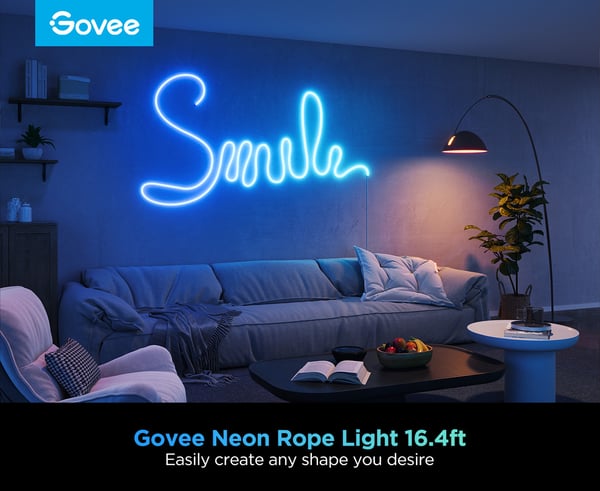 Govee Neon Rope Light 2 LED-ljusslinga, 5 meter