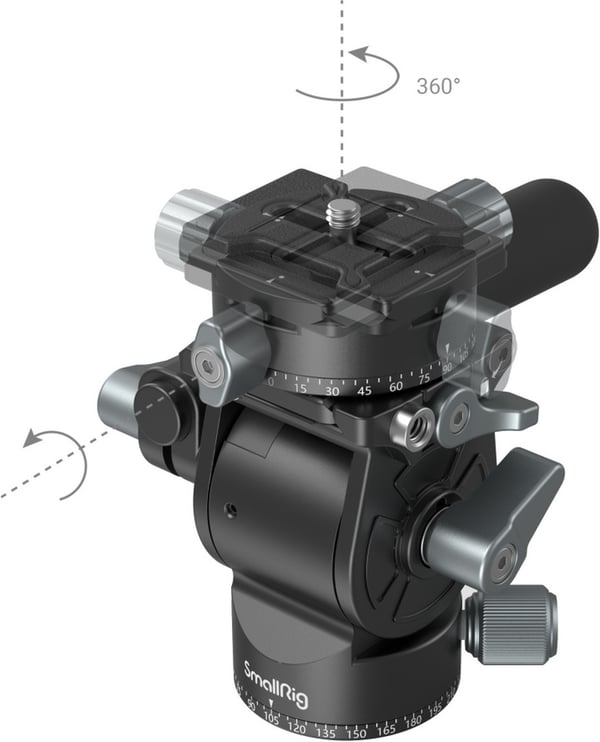 SmallRig 3457 Lättvikts Fluid Video Head -videohuvud