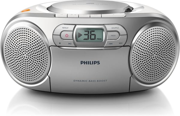 Philips AZ127 -bärbar CD-spelare, silver Philips AZ127 -bärbar CD-spelare, silver