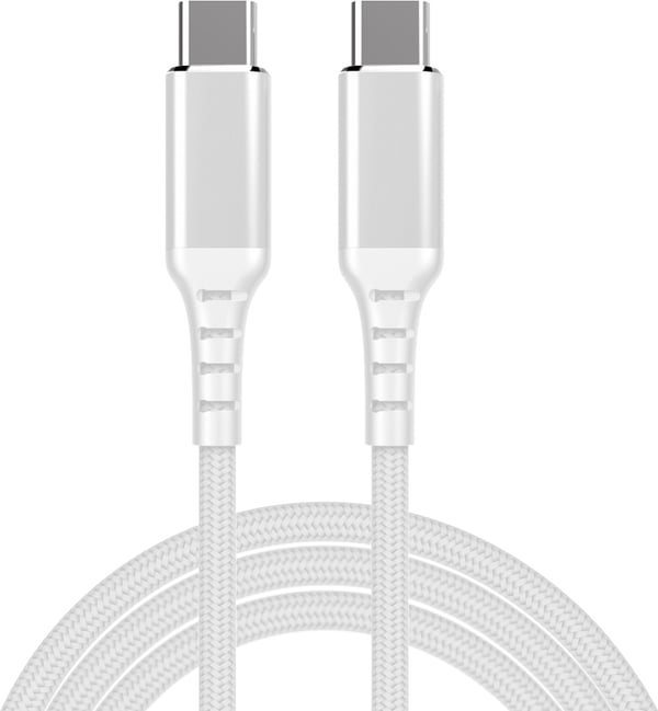 Fuj:tech USB-C - USB-C -kabel, 1m, vit