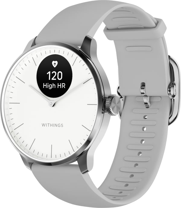 Withings Scanwatch Light -smartklocka, 37 mm, vit / grå