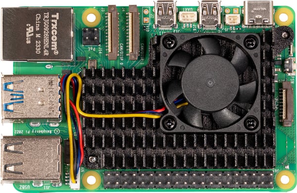 Raspberry Pi kylflänssköld med fläkt, Raspberry Pi 5 B, svart