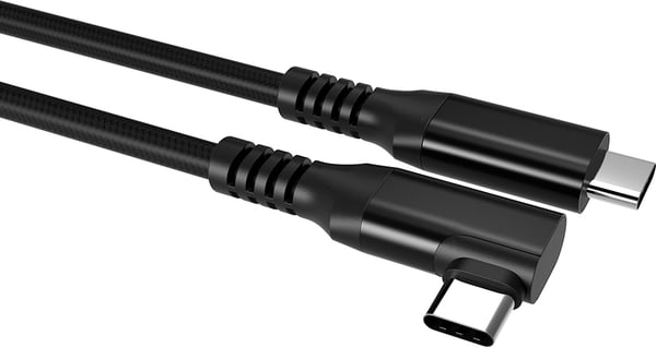Fuj:tech USB-C 90° - USB-C-kabel, 1 m, svart