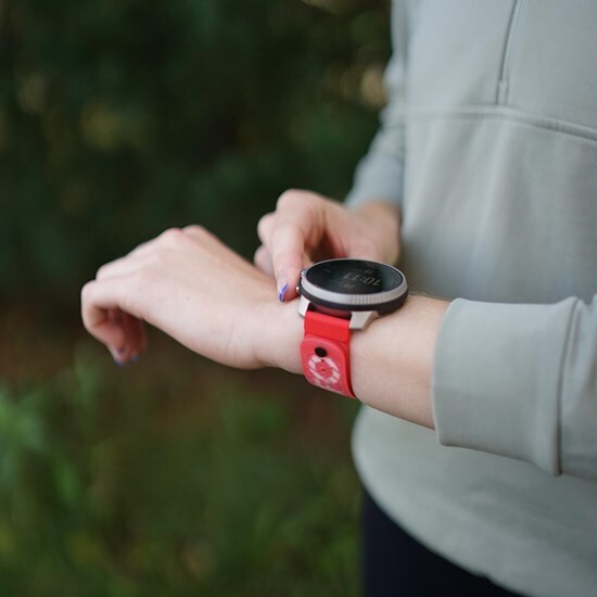 Suunto Athletic 5 silikonarmband 22 mm, Lava Red